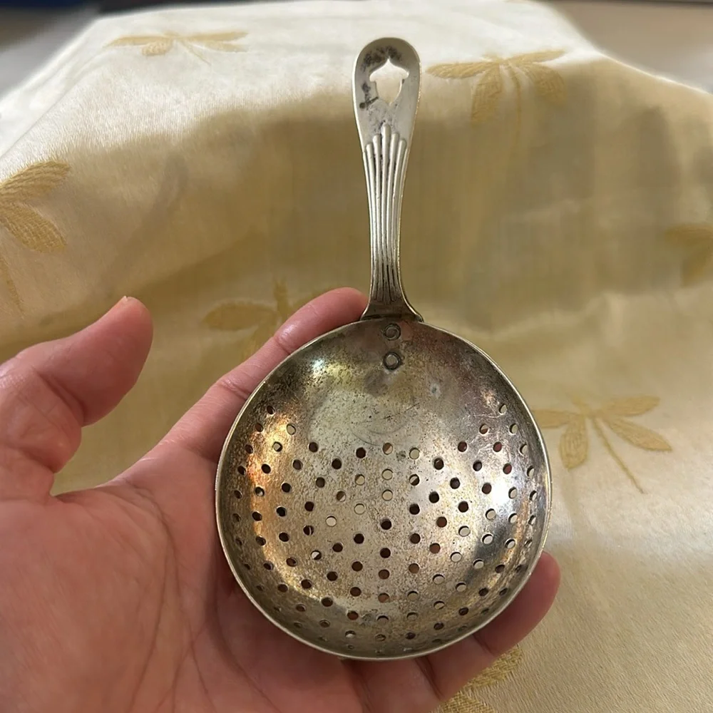 Vintage L. Barth Silver Bar Julep / Cocktail Strainer / Bar Tool.